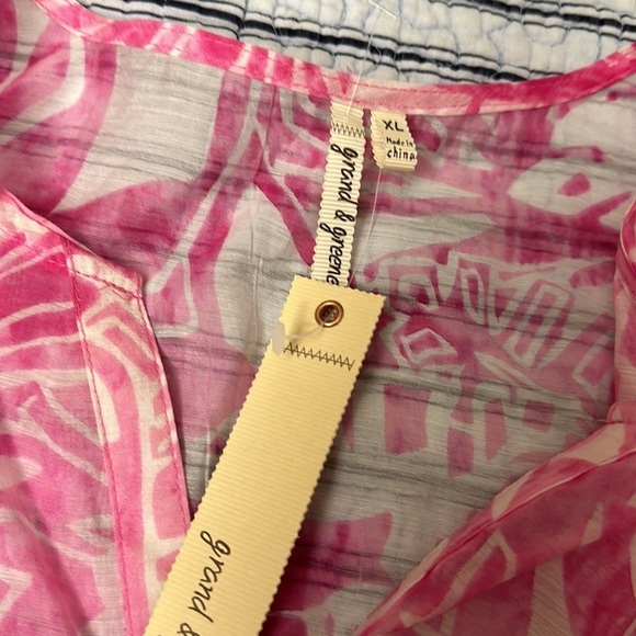 NWT Grand & Greene pink tunic top shirt size XL - Picture 14 of 16